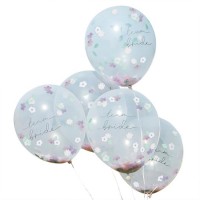 5 Boho Wedding Konfettiballons 30cm