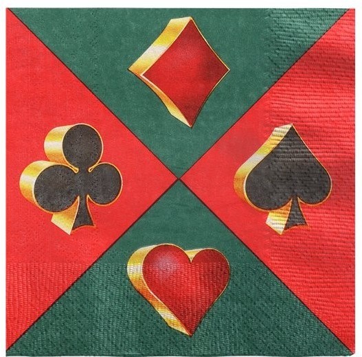 20 Casino Servietten Jackpot 33cm