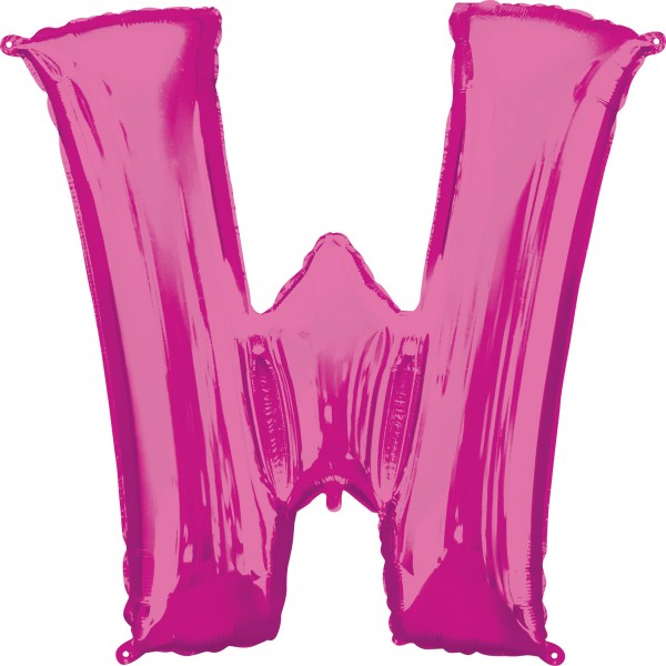 Folienballon Buchstabe W pink XL 83cm