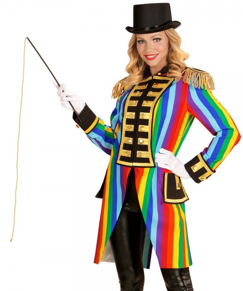 Regenbogen-Frack Zirkusdirektorin Damen