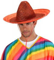 Vorschau: Sombrero Strohhut Orange 48cm