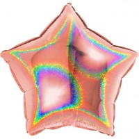 Roségoldener Sternballon Shine 45cm