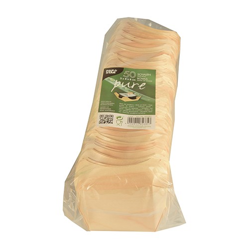 50 Holz Fingerfood Schalen eckig 8 x 8cm 3