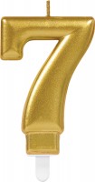 Goldene Zahlenkerze 7
