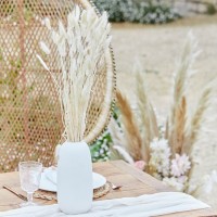 20 Country Wedding Samtgräser creme 65cm