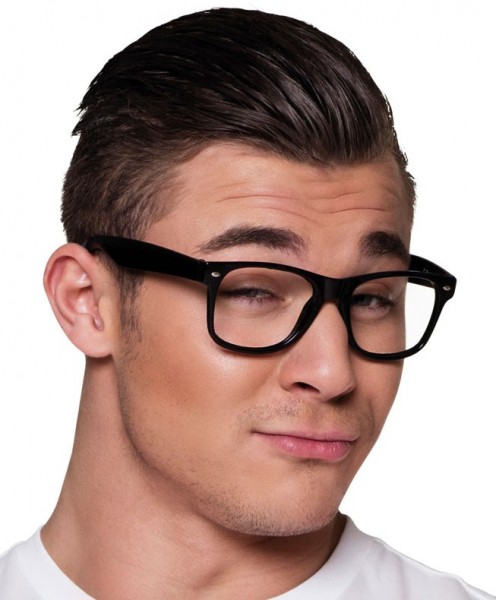 4er Party Nerdbrillen Set Schwarz
