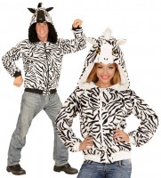 Flauschige Zebra Kuscheljacke
