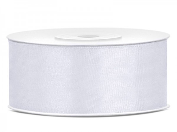 25m Geschenkband in Weiß 2,5cm