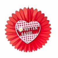 Oktoberfest Hütten Gaudi Papierrosette 60cm