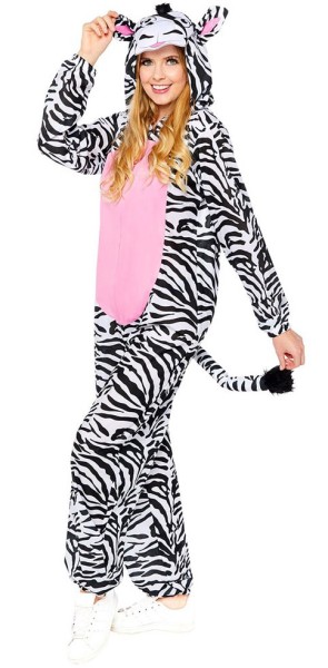 Zebra Overall Damenkostüm