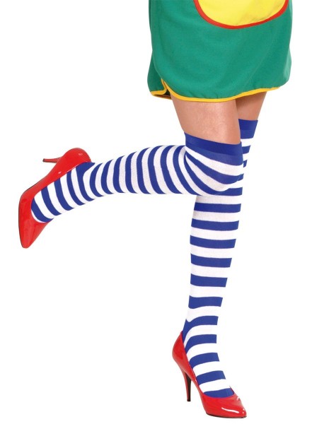 Geringelte Strumpfhose Halterlos