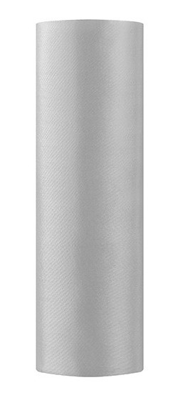 Edler Satin Stoff Silver Light 9m 2