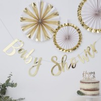 Goldene Oh Baby Girlande 1,5m