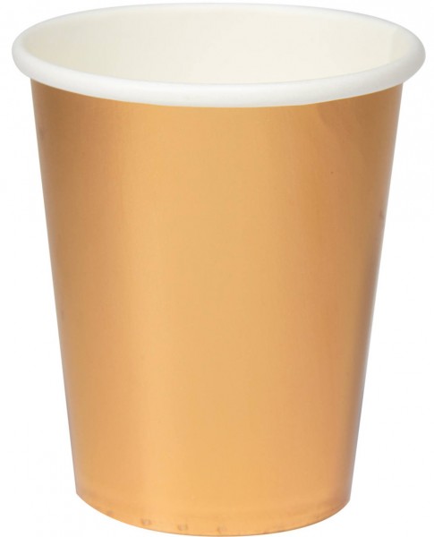 8 Rosegold Metallic Becher 350ml