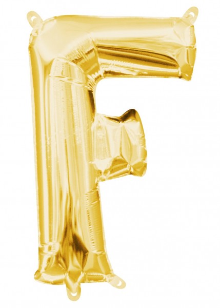 Mini Folienballon Buchstabe F gold 35cm