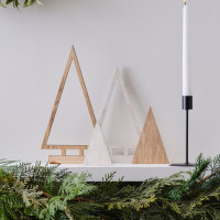 4 Weihnachtsbäume aus Holz