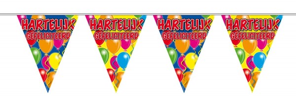 Spectacular Birthday Wimpelkette Gefeliciteerd 10m
