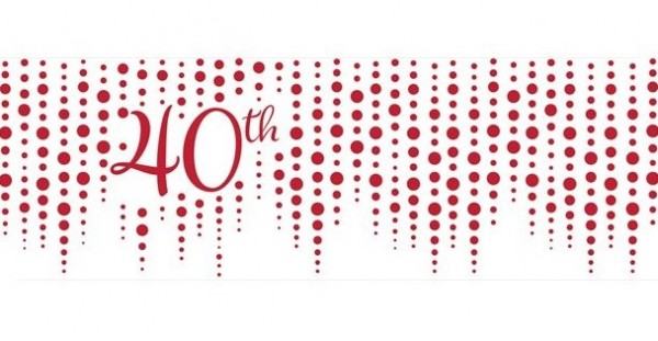 Rubinhochzeit Banner 1,5m