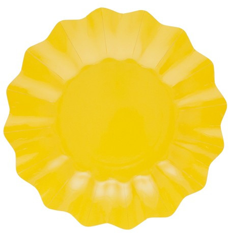 8 Yellow Passion Pappteller 21cm