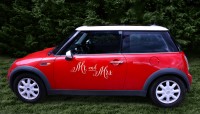 Vorschau: Mr & Mrs Autosticker weiß