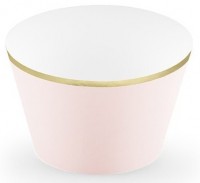 6 One Star Cupcake Umrandungen rosa