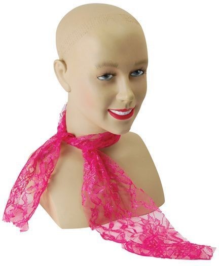 Neon-Pinker Blumentüllschal