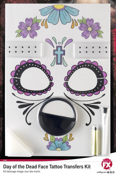 Tag Der Toten Make Up Und Klebetattoo Set 4