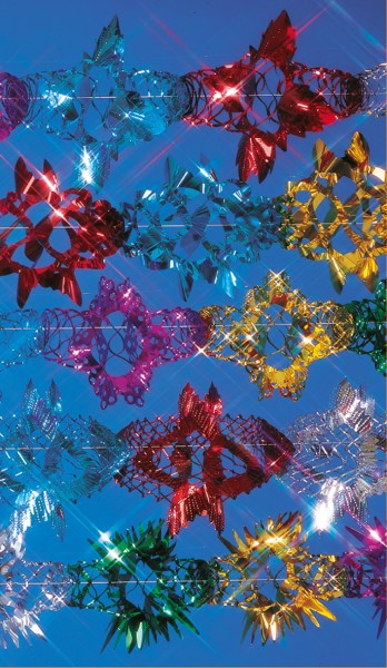 Bunte Glitzer Folien Girlanden 15x270cm