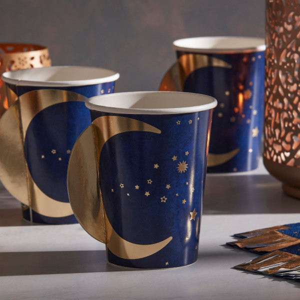 8 Gold Moon Eid Mubarak Becher 250ml