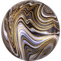 Marblez Orbz Ballon schwarz 38 x 40cm