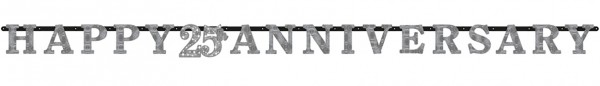Happy 25 Silver Anniversary Hängedekoration 2