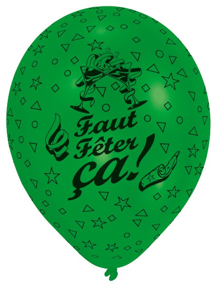 8 Luftballons Faut Fêter ça Komplettdruck