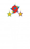Stardust Zahlenkerze 9 Für Torten 3-Teilig