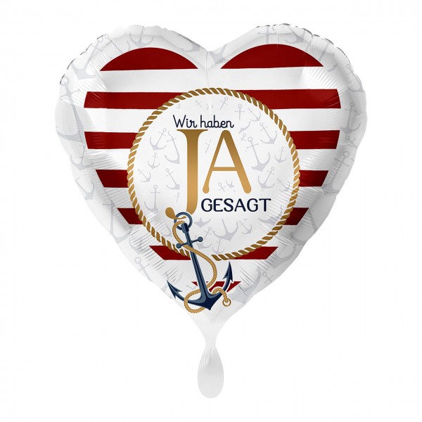 Ja Herz Folienballon maritim 43cm