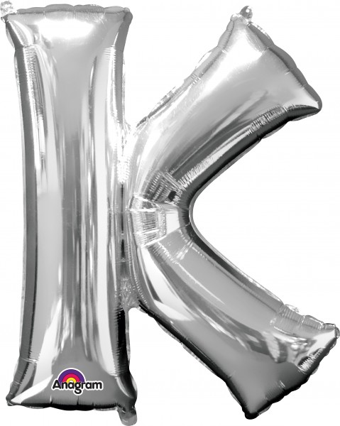 Folienballon Buchstabe K silber 83cm