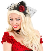 Förhandsgranskning: Hedda Mini Top Hat Med Tyll Och Rose