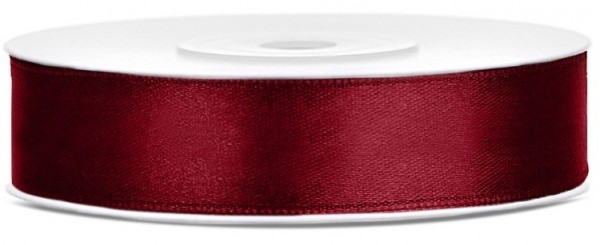 25m Satin Geschenkband burgunder 12mm breit