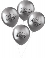4 Luftballons 25 schimmernde Jahre 33cm