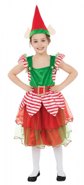 Tilly Weihnachtselfenkleid Mit Mütze Für Kinder