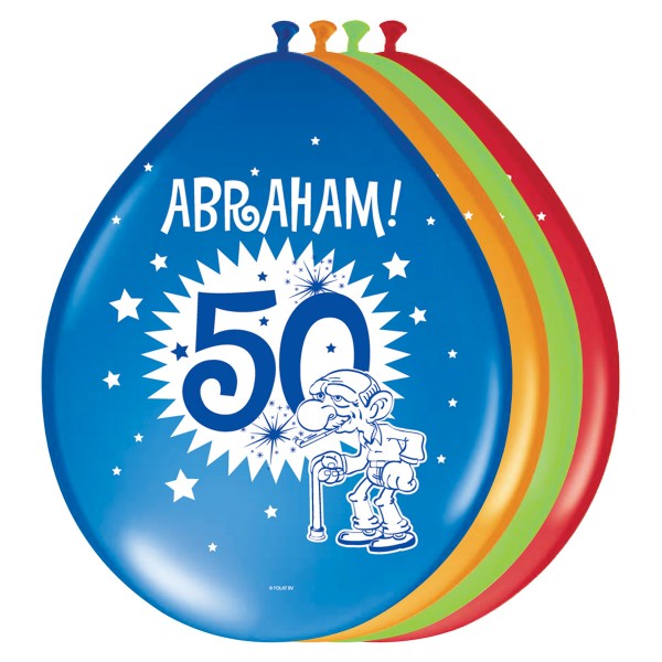 8 Abraham Party Luftballons 30cm