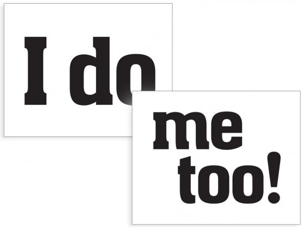 2 Schuhsticker I Do - me too 4,5x3,6cm 4