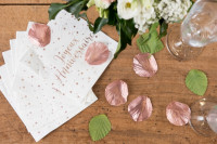 20 Joyeux Anniversaire Servietten roségold 33cm