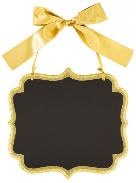 Stilvolles Tafelschild mit Goldrahmen