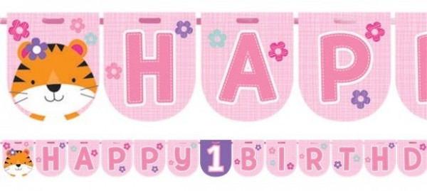 Tierische 1. Geburtstag Buchstabengirlande 2,3m