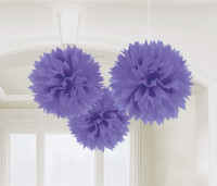 3 Romance Pompons lila