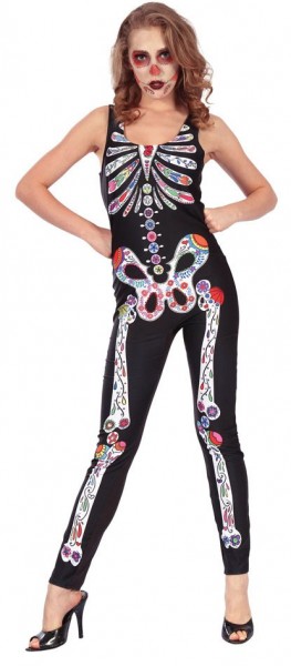 Bunter Skelett Damen Jumpsuit