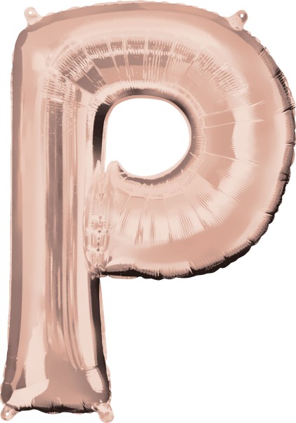 Buchstaben Folienballon P roségold 81cm