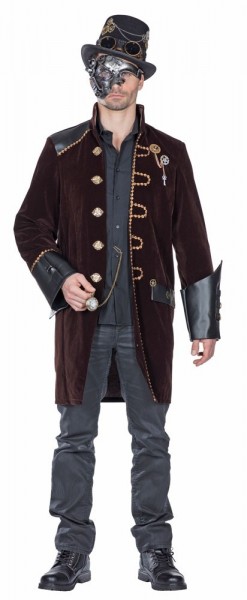 Retro Steampunk Samt Mantel Für Herren