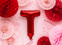 Vorschau: Roter T Buchstabenabllon 35cm