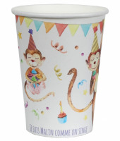 10 Zookinder Anniversaire Pappbecher 270ml